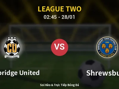 Kết Quả: Cambridge United 1-0 Shrewsbury – Highlight & Bàn Thắng | League Two