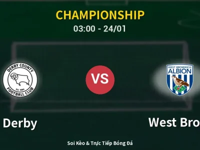 Kết Quả: Derby 1-1 West Brom – Highlight & Bàn Thắng | Championship