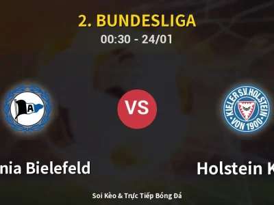 Kết Quả: Arminia Bielefeld 2-2 Holstein Kiel – Highlight & Bàn Thắng | 2. Bundesliga