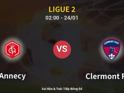 Kết Quả: Annecy 2-1 Clermont Foot – Highlight & Bàn Thắng | Ligue 2