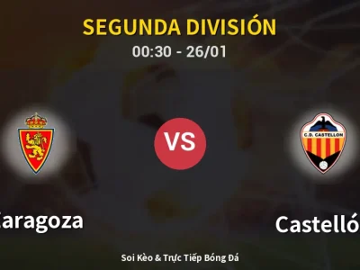 Kết Quả: Zaragoza 0-0 Castellón – Highlight & Bàn Thắng | Segunda División
