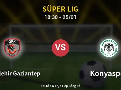 Kết Quả: Gazişehir Gaziantep 1-1 Konyaspor – Highlight & Bàn Thắng | Süper Lig