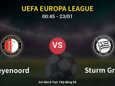 Kết Quả: Feyenoord 3-0 Sturm Graz – Highlight & Bàn Thắng | UEFA Europa League