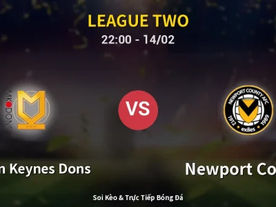 Soi Kèo Milton Keynes Dons vs Newport County – 22:00 14/02 | Nhận Định, Dự Đoán Tỷ Số