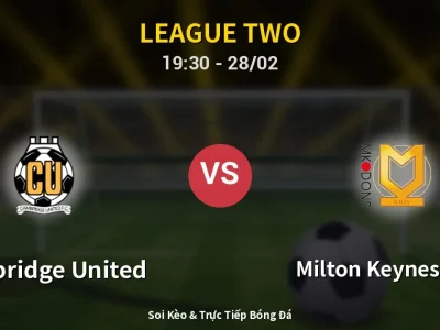 Soi Kèo Cambridge United vs Milton Keynes Dons – 19:30 28/02 | Nhận Định, Dự Đoán Tỷ Số