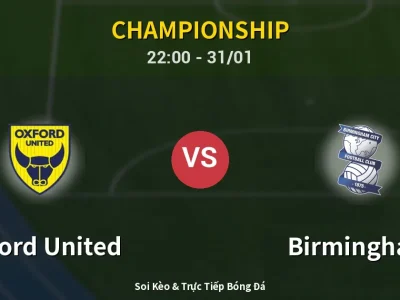 Soi Kèo Oxford United vs Birmingham – 22:00 31/01 | Nhận Định, Dự Đoán Tỷ Số