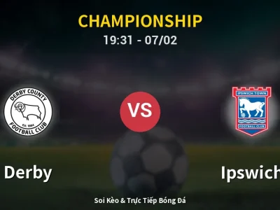 🔴 Trực Tiếp: Derby 1-1 Ipswich – Link Xem Championship (Full HD)