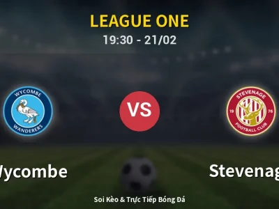 Kết Quả: Wycombe 3-1 Stevenage – Highlight & Bàn Thắng | League One