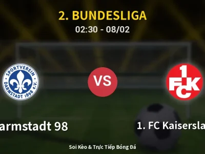 Kết Quả: SV Darmstadt 98 4-0 1. FC Kaiserslautern – Highlight & Bàn Thắng | 2. Bundesliga