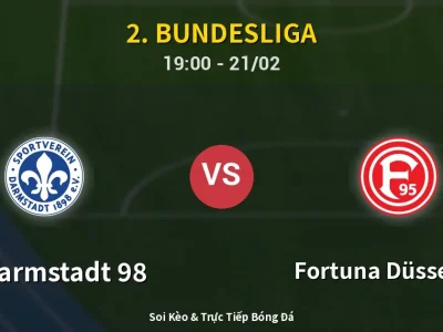 Kết Quả: SV Darmstadt 98 2-1 Fortuna Düsseldorf – Highlight & Bàn Thắng | 2. Bundesliga