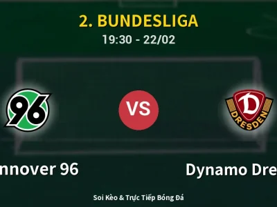 Soi Kèo Hannover 96 vs Dynamo Dresden – 19:30 22/02 | Nhận Định, Dự Đoán Tỷ Số