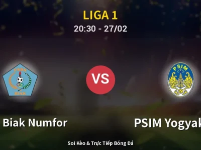 🔴 Trực Tiếp: PSBS Biak Numfor 1-3 PSIM Yogyakarta – Link Xem Liga 1 (Full HD)