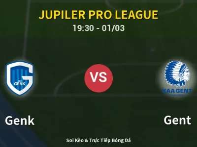 Kết Quả: Genk 3-0 Gent – Highlight & Bàn Thắng | Jupiler Pro League