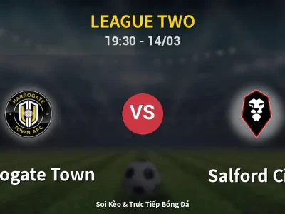 Soi Kèo Harrogate Town vs Salford City – 19:30 14/03 | Nhận Định, Dự Đoán Tỷ Số