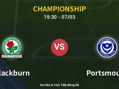 Kết Quả: Blackburn 1-1 Portsmouth – Highlight & Bàn Thắng | Championship