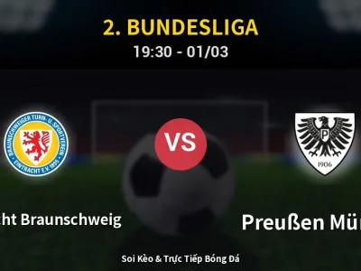 Kết Quả: Eintracht Braunschweig 1-2 Preußen Münster – Highlight & Bàn Thắng | 2. Bundesliga