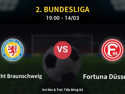 Soi Kèo Eintracht Braunschweig vs Fortuna Düsseldorf – 19:00 14/03 | Nhận Định, Dự Đoán Tỷ Số