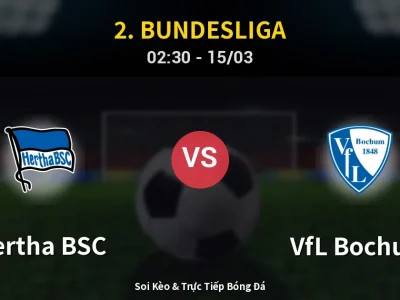 Kết Quả: Hertha BSC 1-1 VfL Bochum – Highlight & Bàn Thắng | 2. Bundesliga