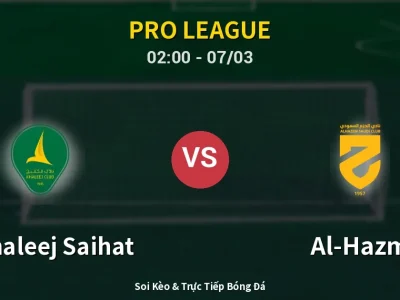 Kết Quả: Al Khaleej Saihat 2-1 Al-Hazm – Highlight & Bàn Thắng | Pro League